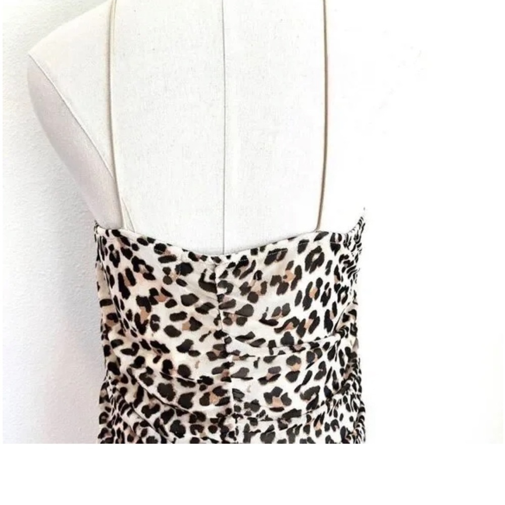 Almost Famous Animal Print Ruched Dress - Picture 6 of 8